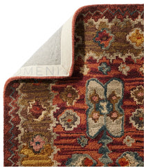 L.L.Bean Double Border Wool Hooked Runner, Sienna Multi HOME GOODS