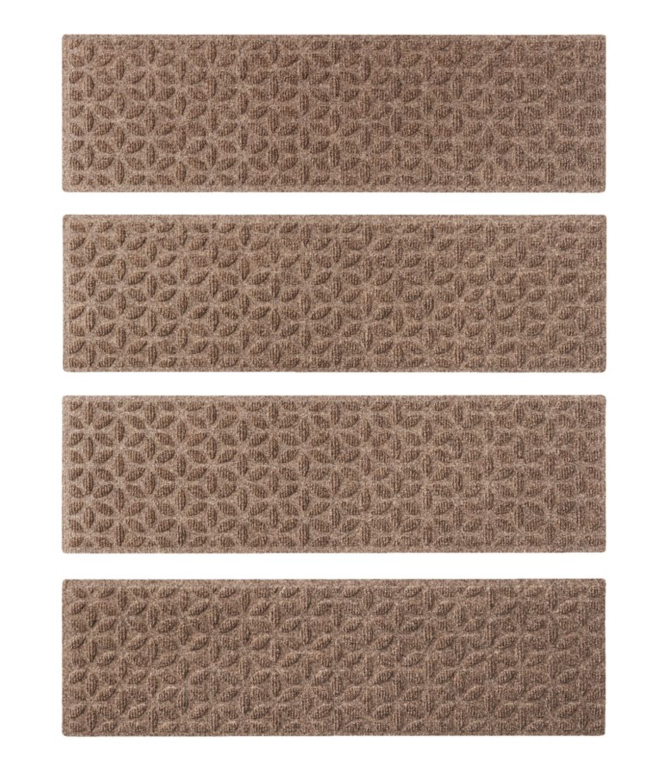L.L.Bean Heavyweight Waterhog Mat, Stair Treads, Set of Four, Blooming Circles HOME GOODS