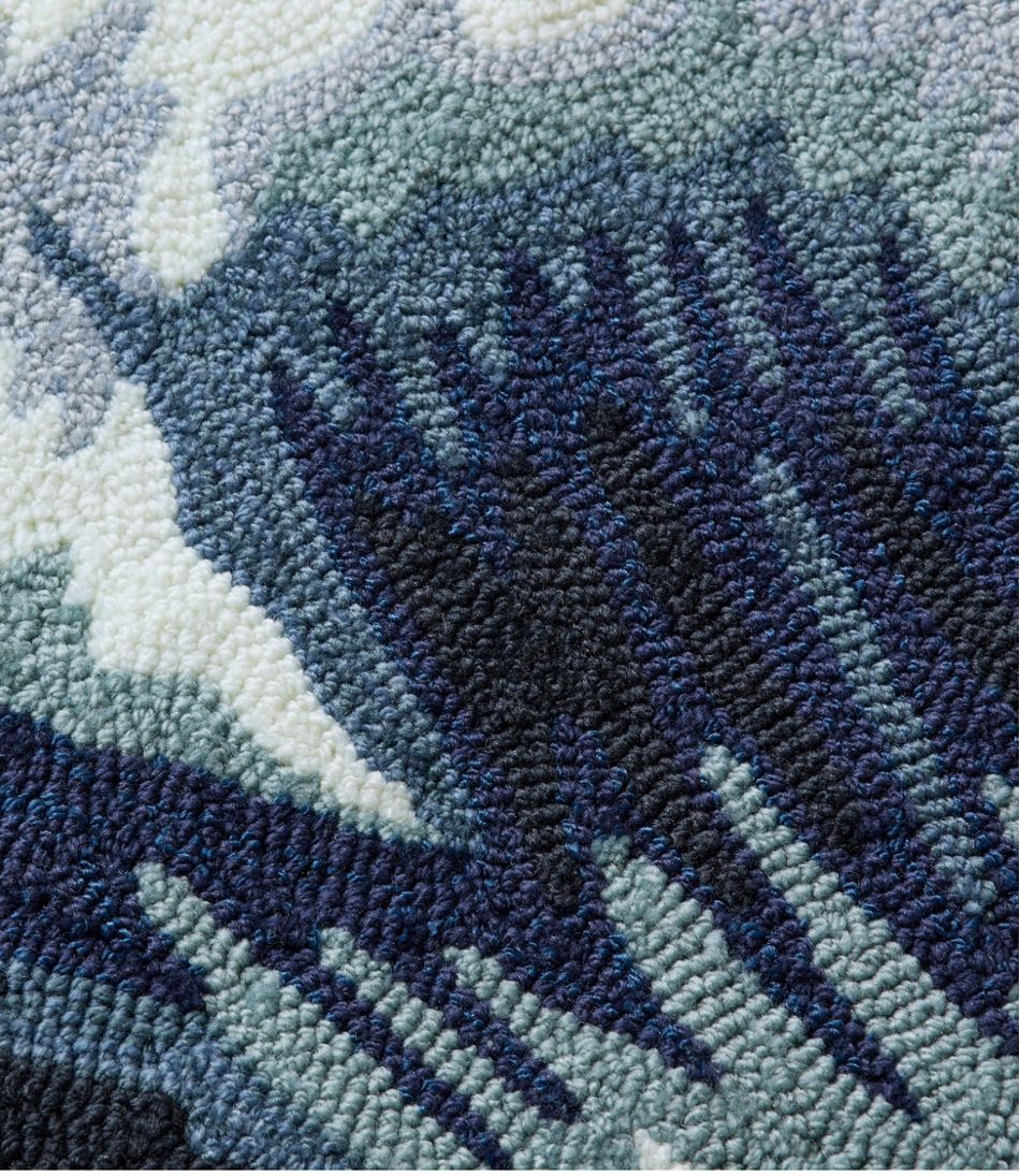 L.L.Bean Indoor/Outdoor Vacationland Runner, Ocean Waves HOME GOODS