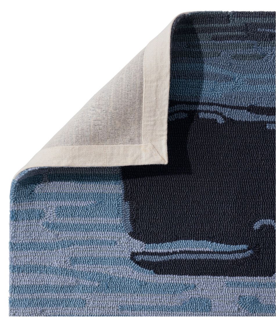 L.L.Bean Indoor/Outdoor Vacationland Runner, Coastal Whale HOME GOODS