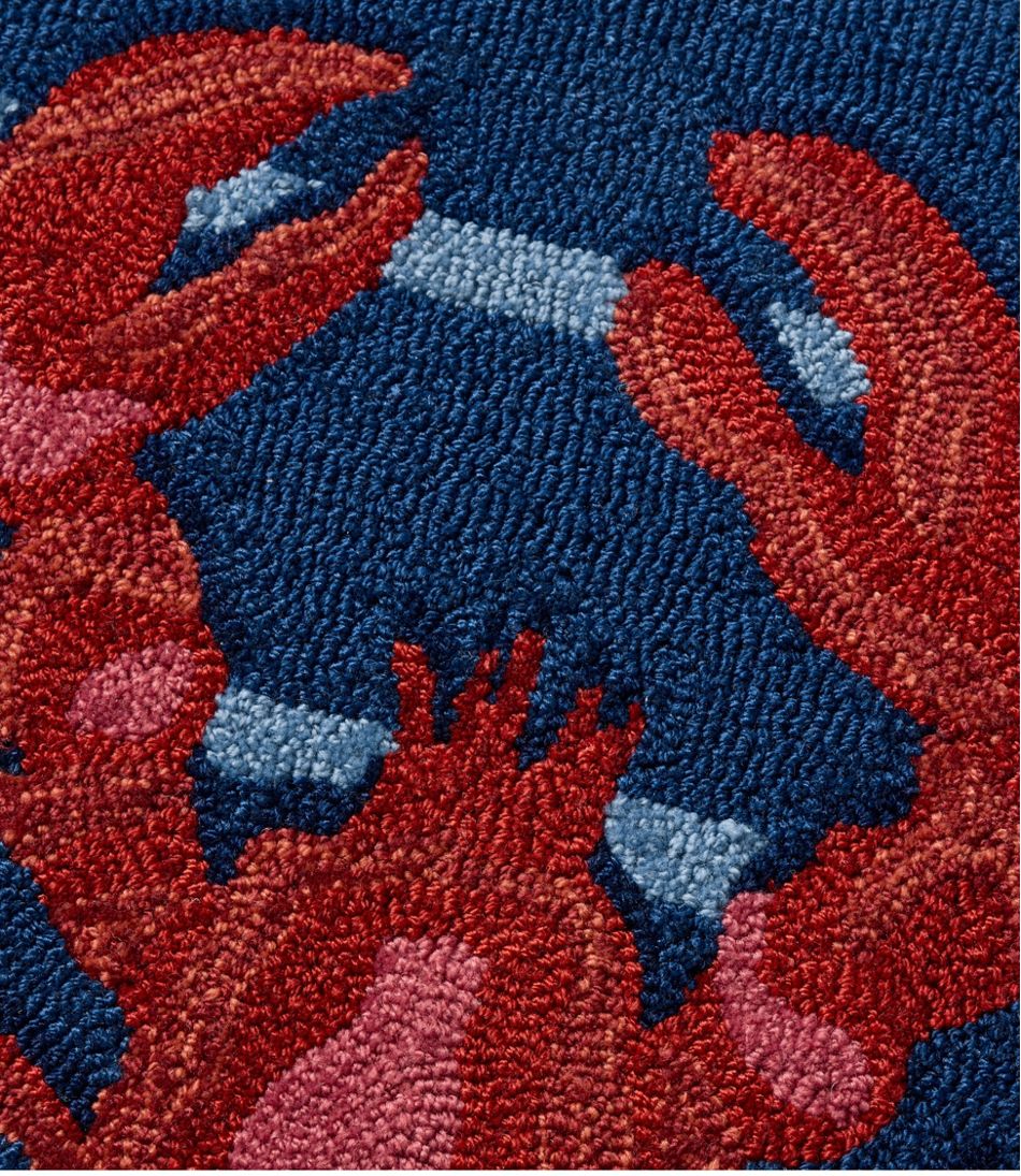 L.L.Bean Indoor/Outdoor Vacationland Rug, Lobsters HOME GOODS
