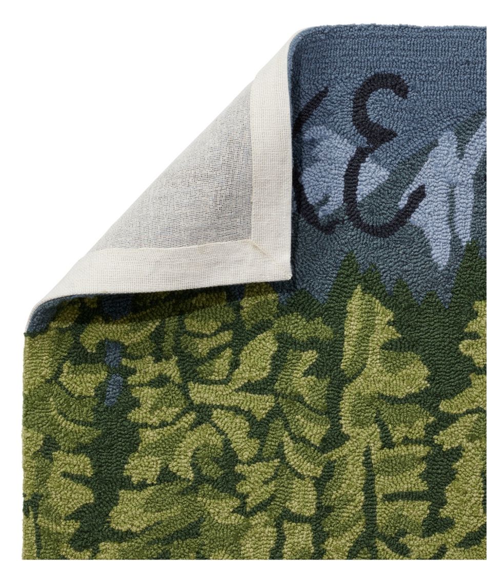 L.L.Bean Indoor/Outdoor Vacationland Runner, Lakeside Mountain Scene HOME GOODS|SALE