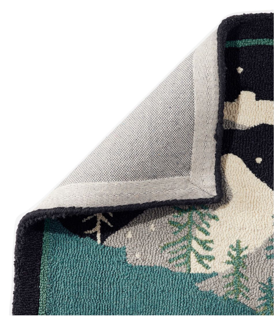 L.L.Bean Wool Hooked Runner, Winter Woods HOME GOODS