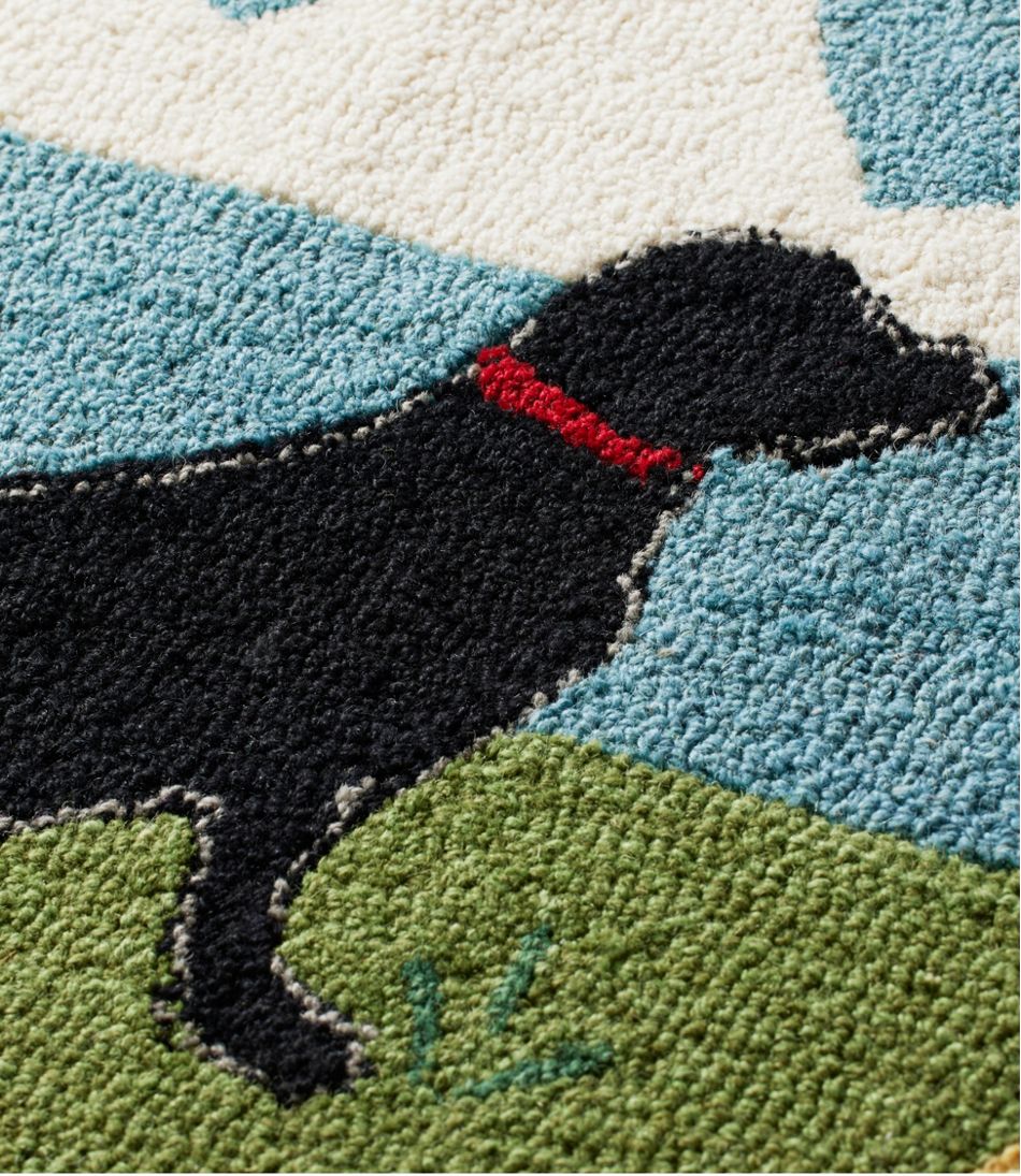 L.L.Bean Wool Hooked Novelty Runner, Lakeside Labs HOME GOODS