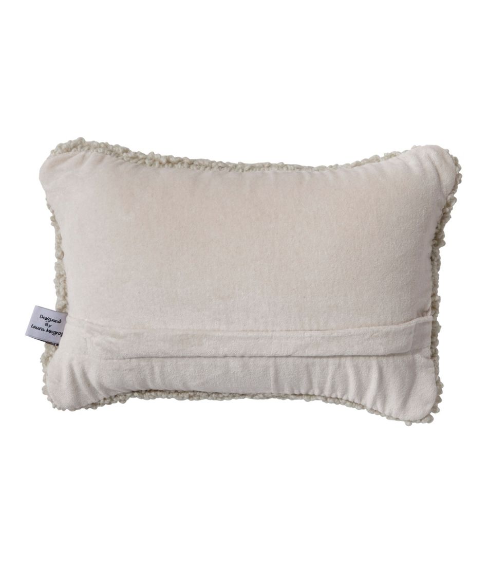 L.L.Bean Wool Hooked Throw Pillow, Blueberries, 8" x 12" HOME GOODS