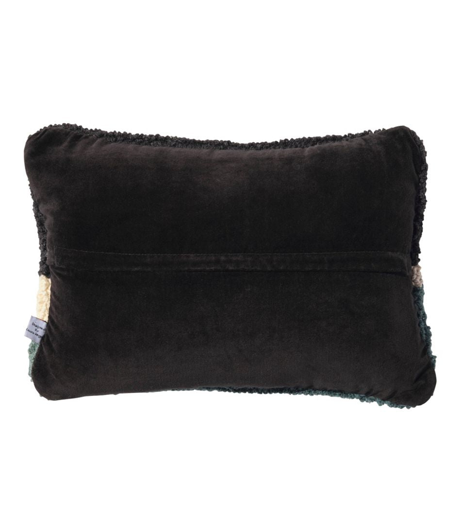 L.L.Bean Wool Hooked Throw Pillow, Winter Woods, 12" x 18" HOME GOODS
