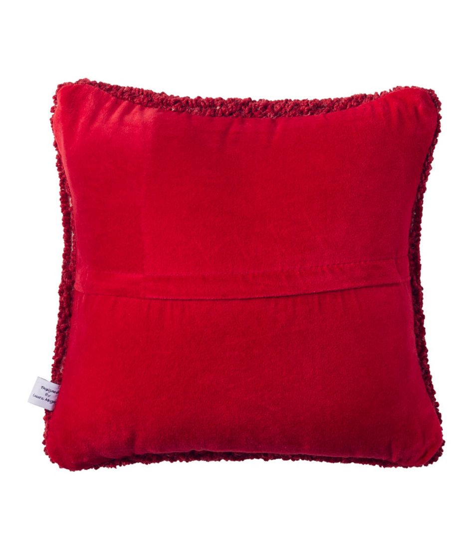L.L.Bean Wool Hooked Throw Pillow, Snowflake, 14" x 14" HOME GOODS