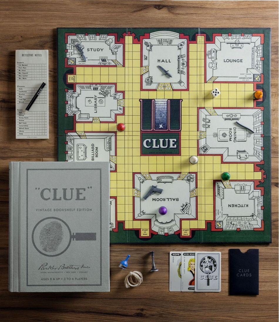 L.L.Bean Clue Vintage Bookshelf Game HOME GOODS