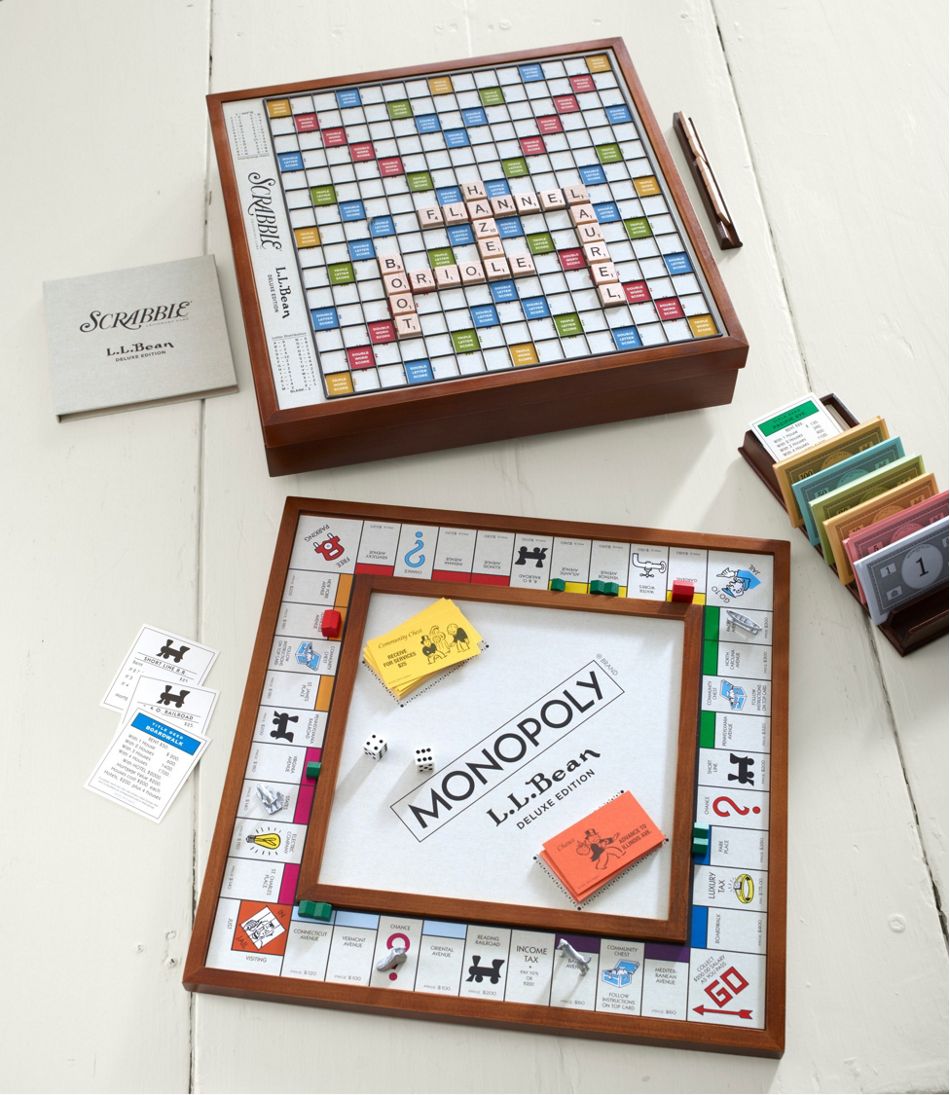 L.L.Bean Deluxe Scrabble/Monopoly HOME GOODS