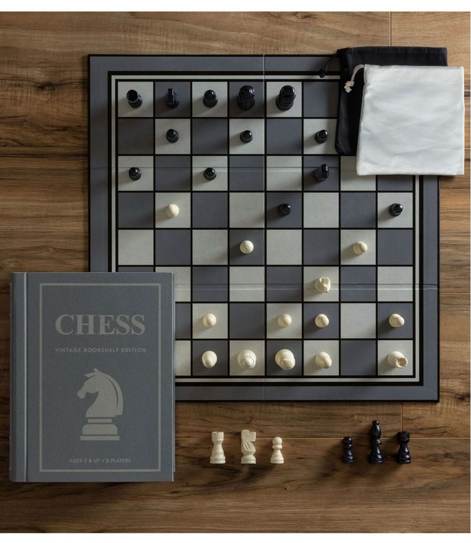 L.L.Bean Chess Vintage Bookshelf Game HOME GOODS