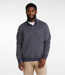 L.L.Bean Men's Bean's Quilted Sweatshirt, Mockneck, Print SALE