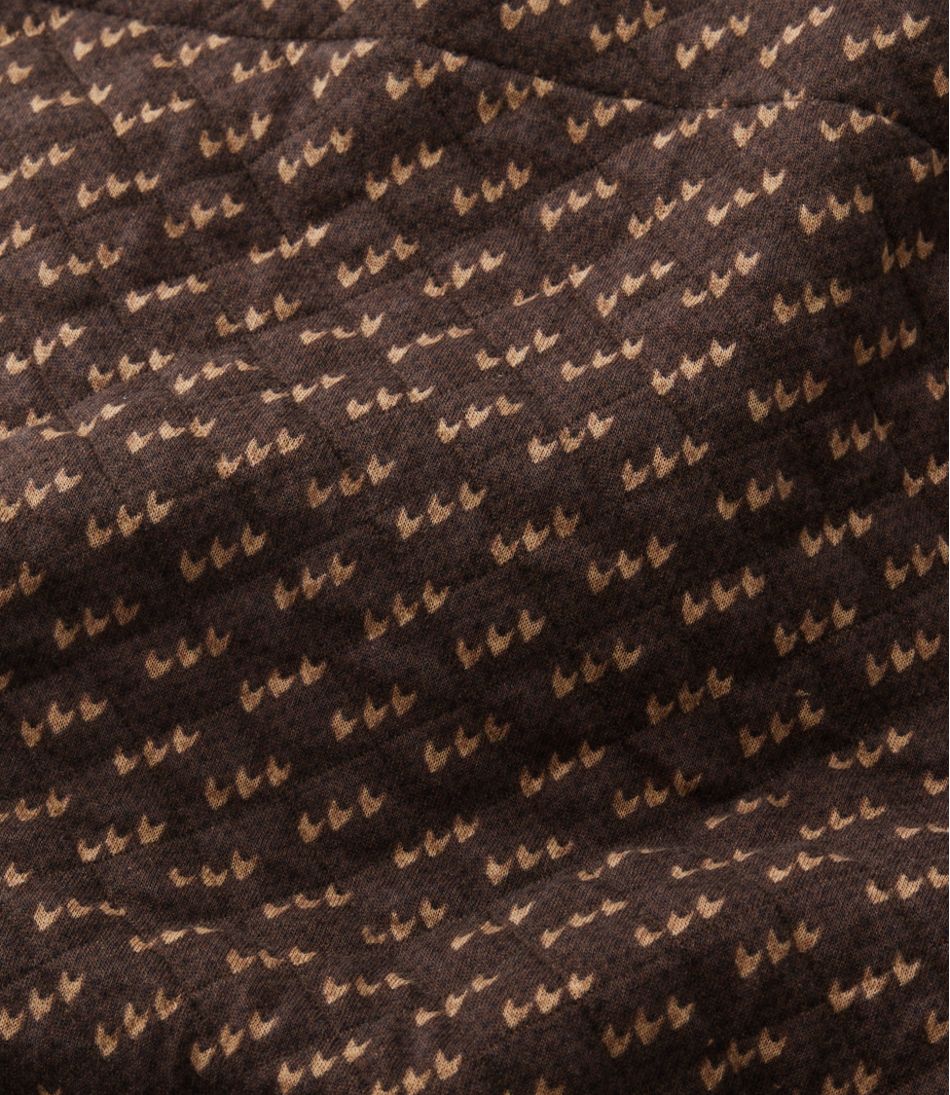 L.L.Bean Men's Bean's Quilted Sweatshirt, Mockneck, Print SALE