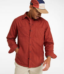 L.L.Bean Men's Katahdin Performance Flannel Shirt-Jacket, Hi-Pile Fleece-Lined Solid SALE
