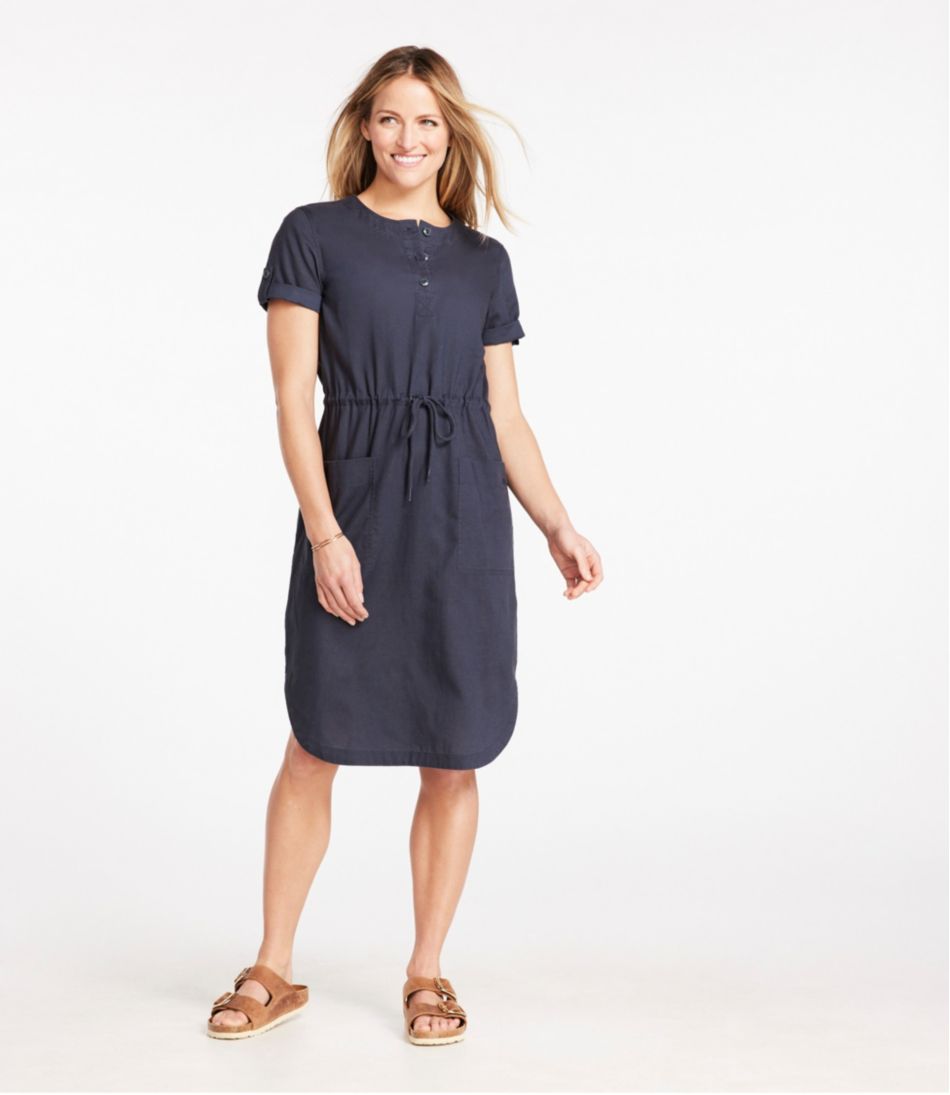 L.L.Bean Women's Signature Tencel Linen Blend Woven Dress SALE