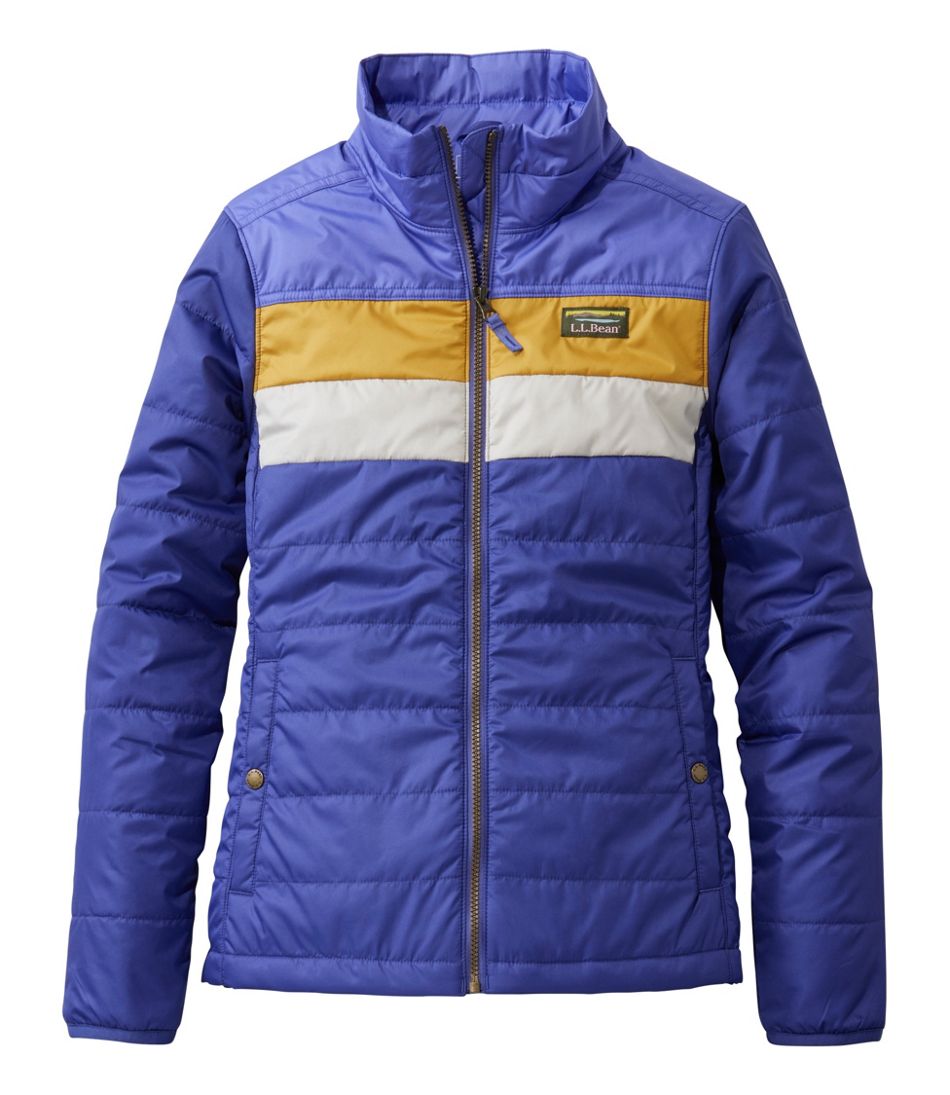 L.L.Bean Women's Mountain Classic Puffer Jacket, Colorblock SALE|OUTERWEAR