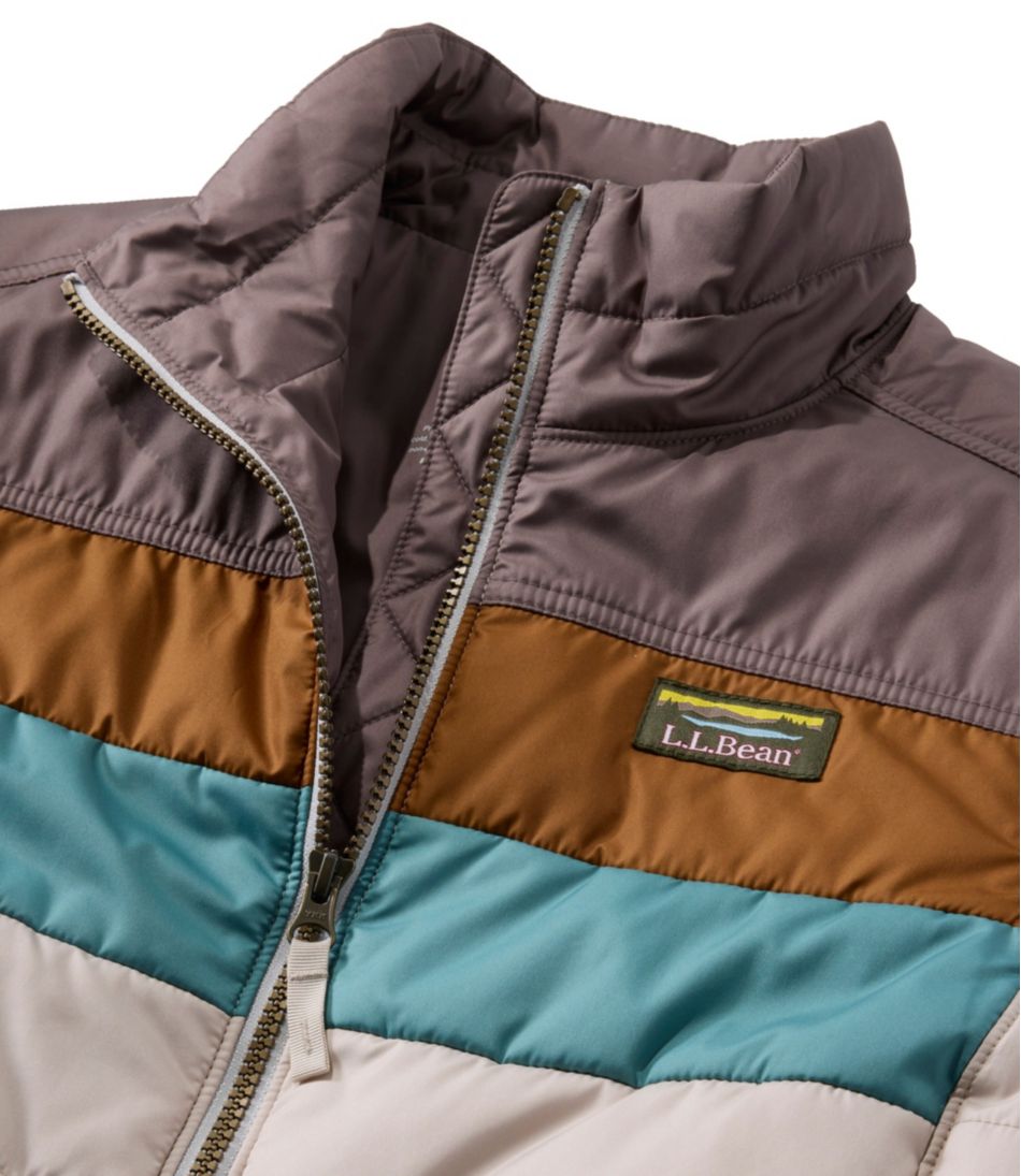 L.L.Bean Women's Mountain Classic Puffer Jacket, Colorblock SALE|OUTERWEAR
