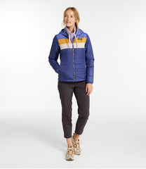 L.L.Bean Women's Mountain Classic Puffer Hooded Jacket, Colorblock SALE|OUTERWEAR