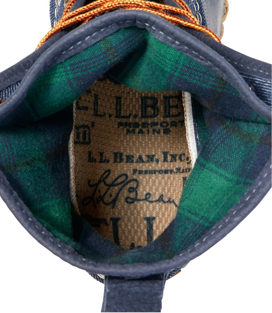 L.L.Bean Women's Bean Boots, 8" Denim Insulated Flannel-Lined SALE