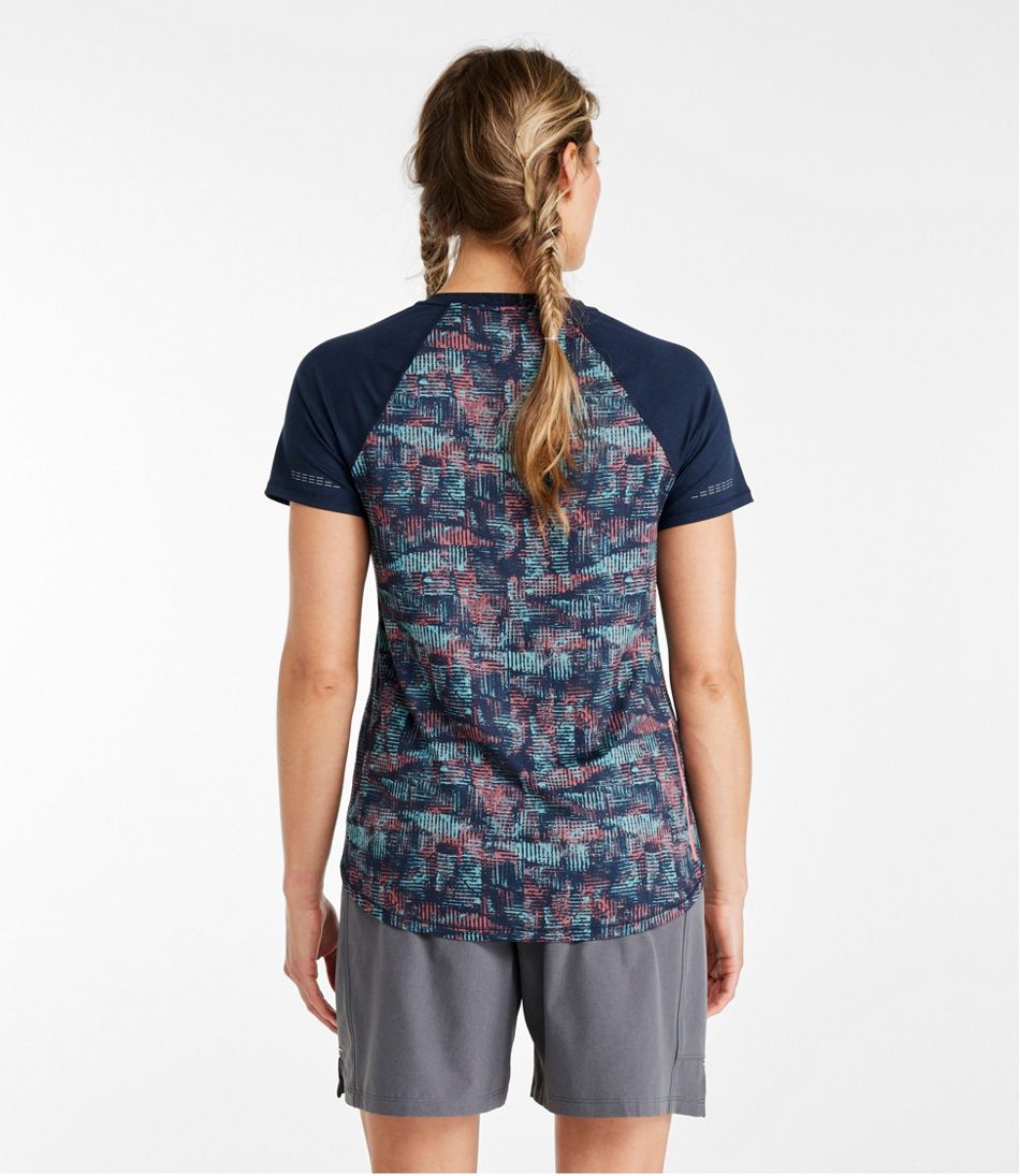 L.L.Bean Women's Comfort Cycling Jersey Print Short-Sleeve SALE