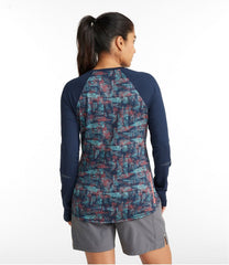 L.L.Bean Women's Comfort Cycling Jersey, Long-Sleeve Print SALE