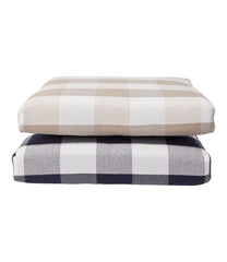L.L.Bean All-Weather Folding/Armless Chair Cushion, Buffalo Plaid SALE