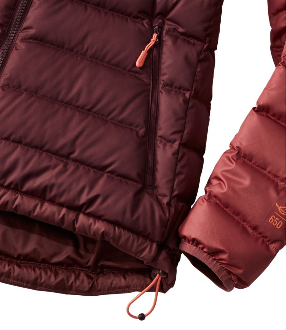 L.L.Bean Women's Bean's Down Hooded Jacket, Colorblock SALE|OUTERWEAR