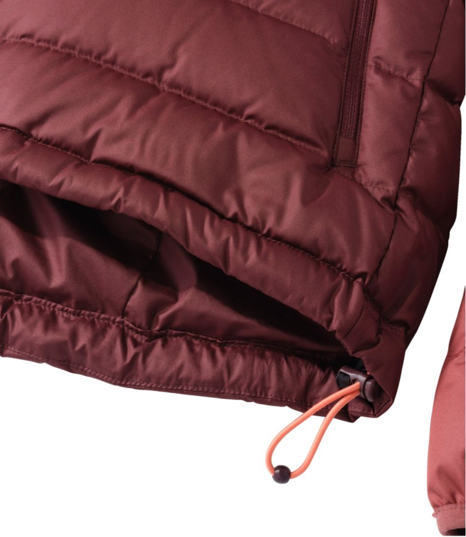 L.L.Bean Women's Bean's Down Hooded Jacket, Colorblock SALE|OUTERWEAR
