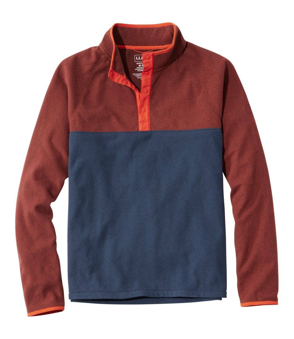L.L.Bean Men's All Season Access Fleece Pullover, Colorblock SALE|CLOTHING