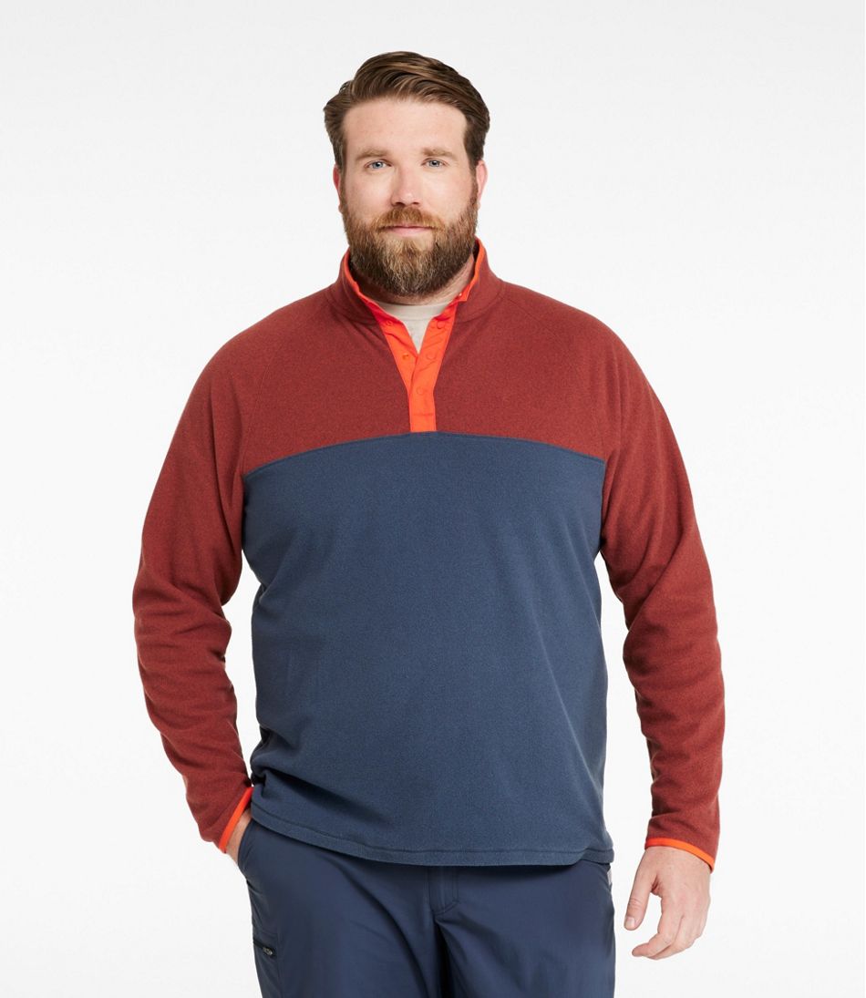 L.L.Bean Men's All Season Access Fleece Pullover, Colorblock SALE|CLOTHING
