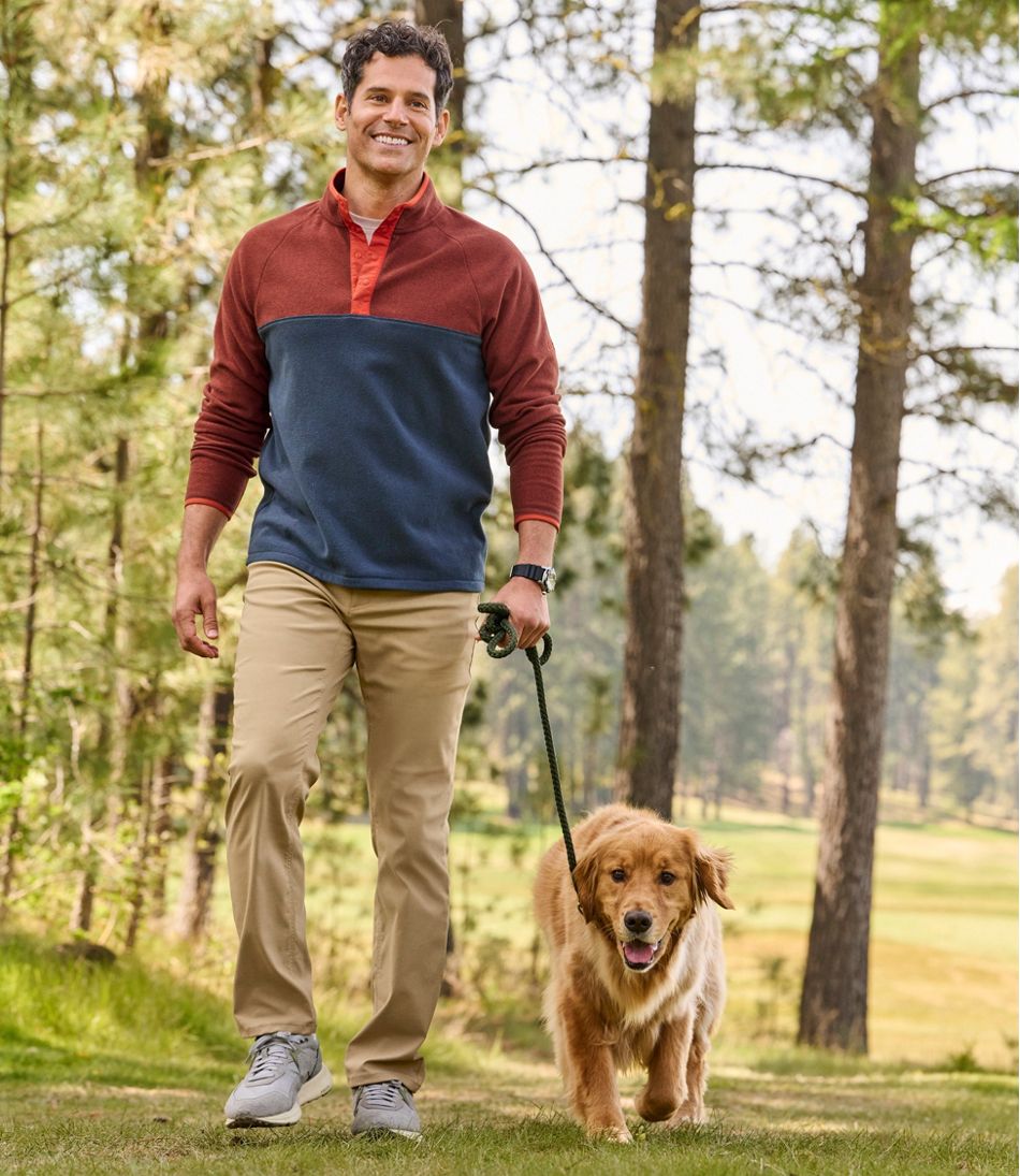 L.L.Bean Men's All Season Access Fleece Pullover, Colorblock SALE|CLOTHING