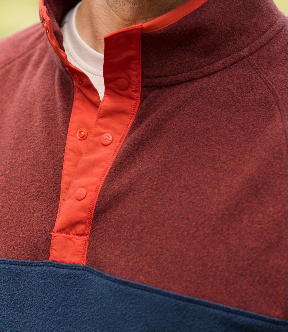 L.L.Bean Men's All Season Access Fleece Pullover, Colorblock SALE|CLOTHING