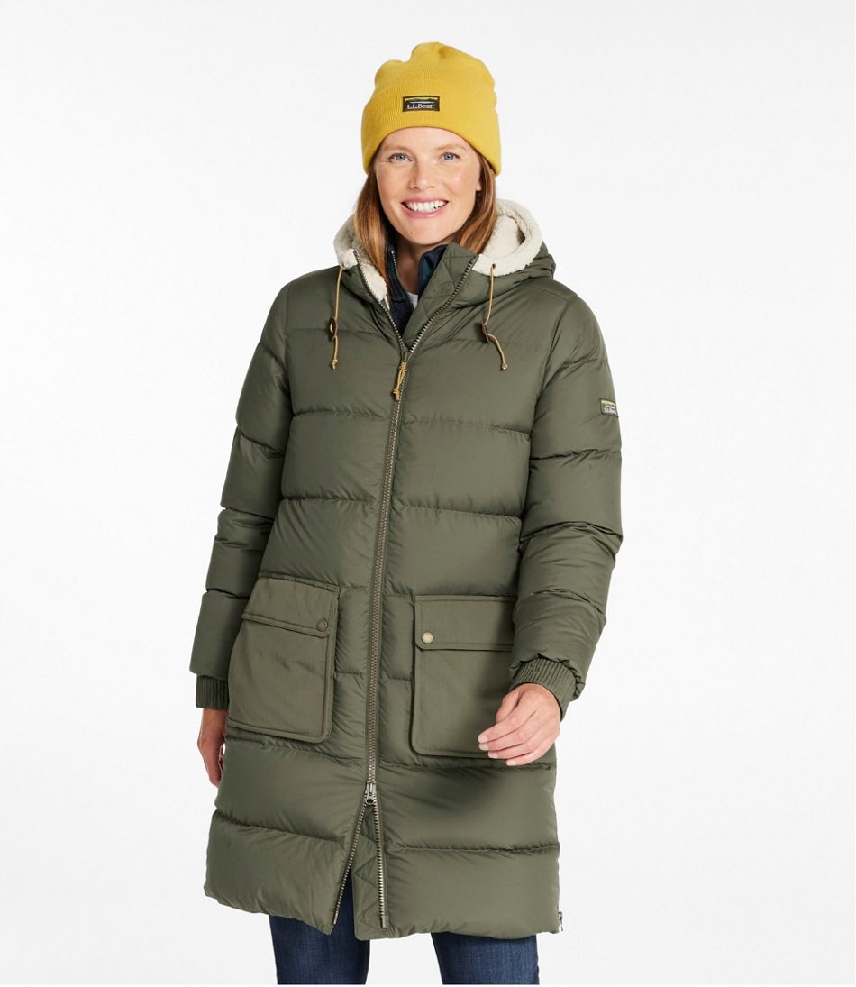 L.L.Bean Women's Mountain Classic Down Coat, Sherpa-Lined OUTERWEAR