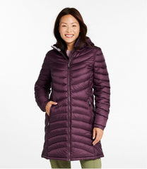 L.L.Bean Women's Ultralight 850 Down Hooded Coat, Three-Quarter Length OUTERWEAR