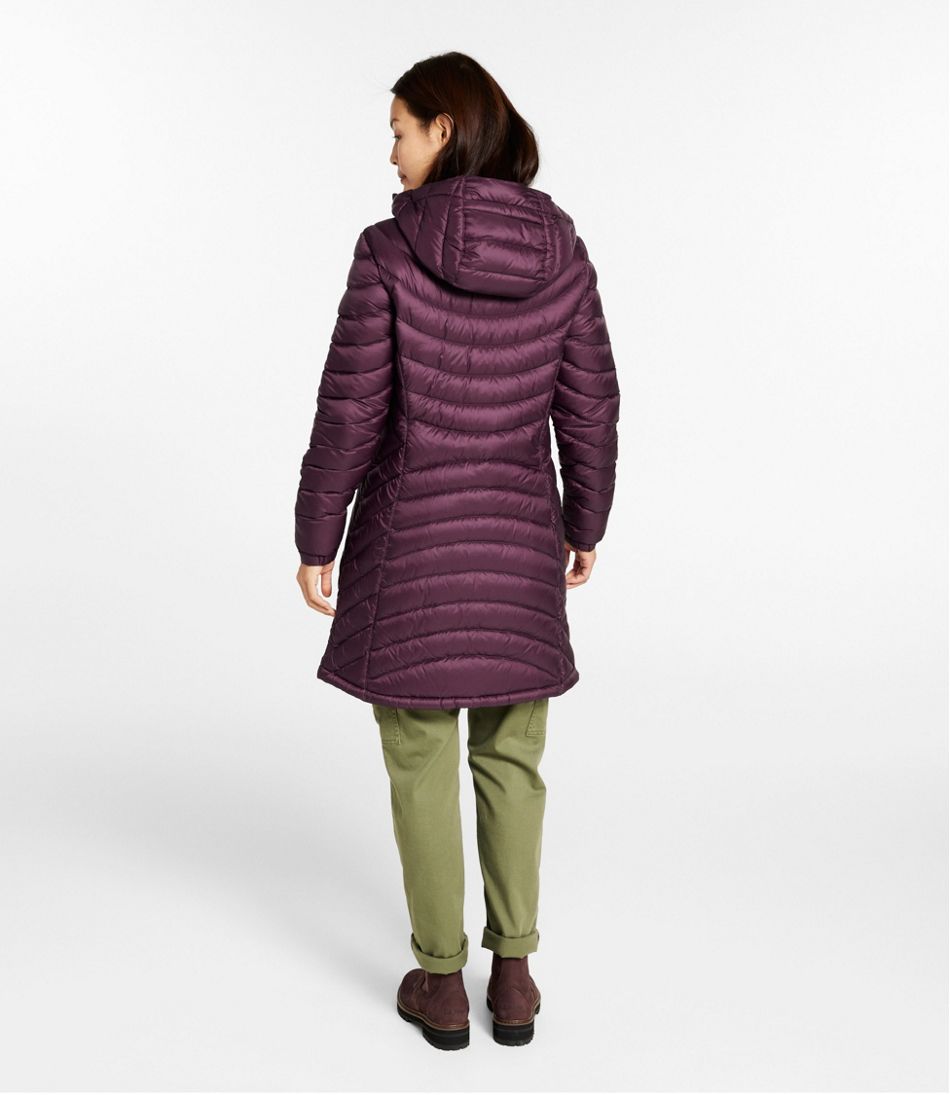 L.L.Bean Women's Ultralight 850 Down Hooded Coat, Three-Quarter Length OUTERWEAR