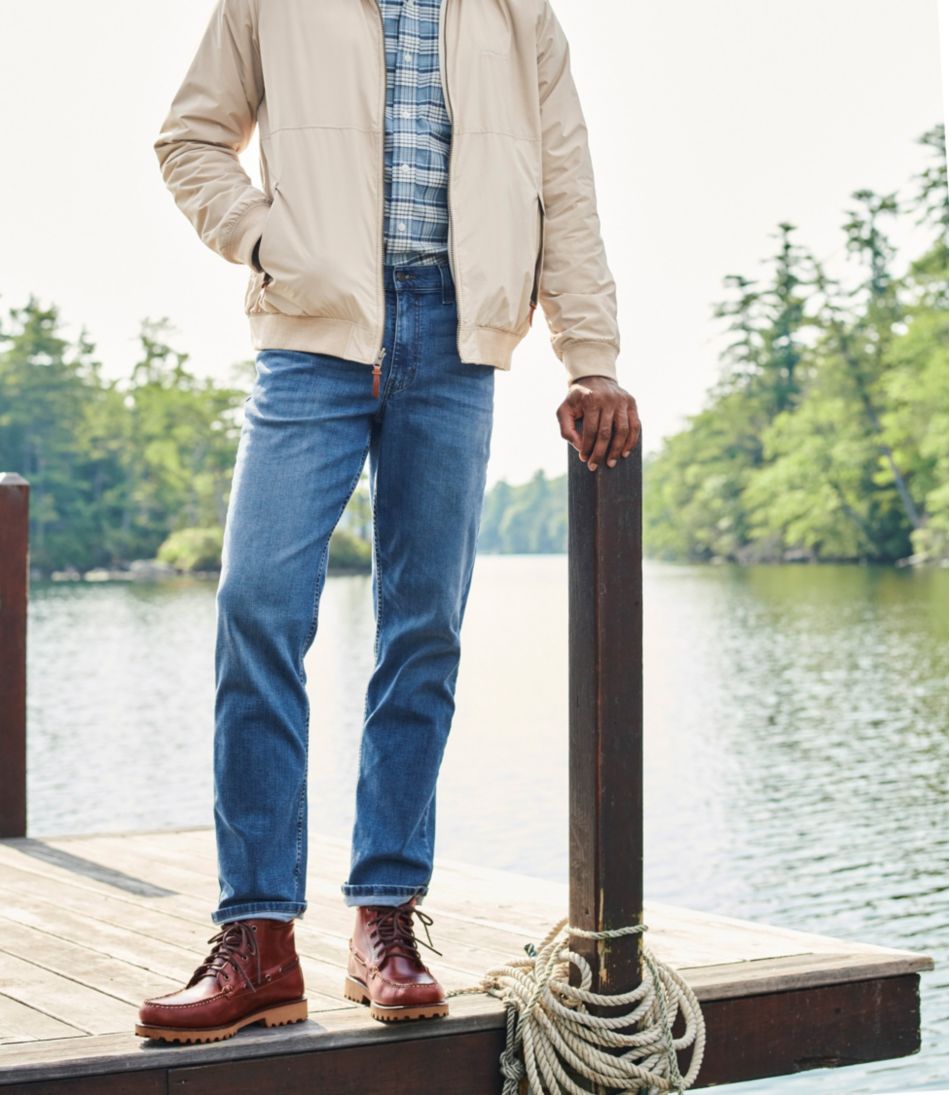 L.L.Bean Men's BeanFlex® Jeans, Standard Athletic Fit, Straight Leg CLOTHING