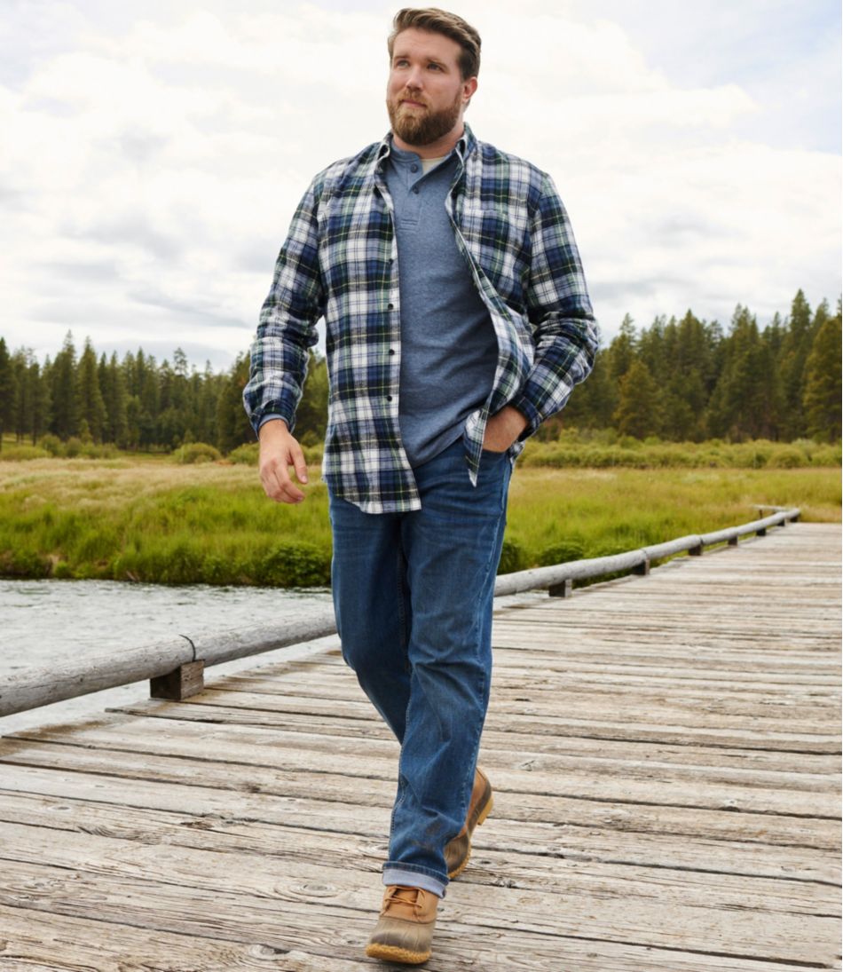 L.L.Bean Men's BeanFlex® Jeans, Standard Athletic Fit, Straight Leg CLOTHING