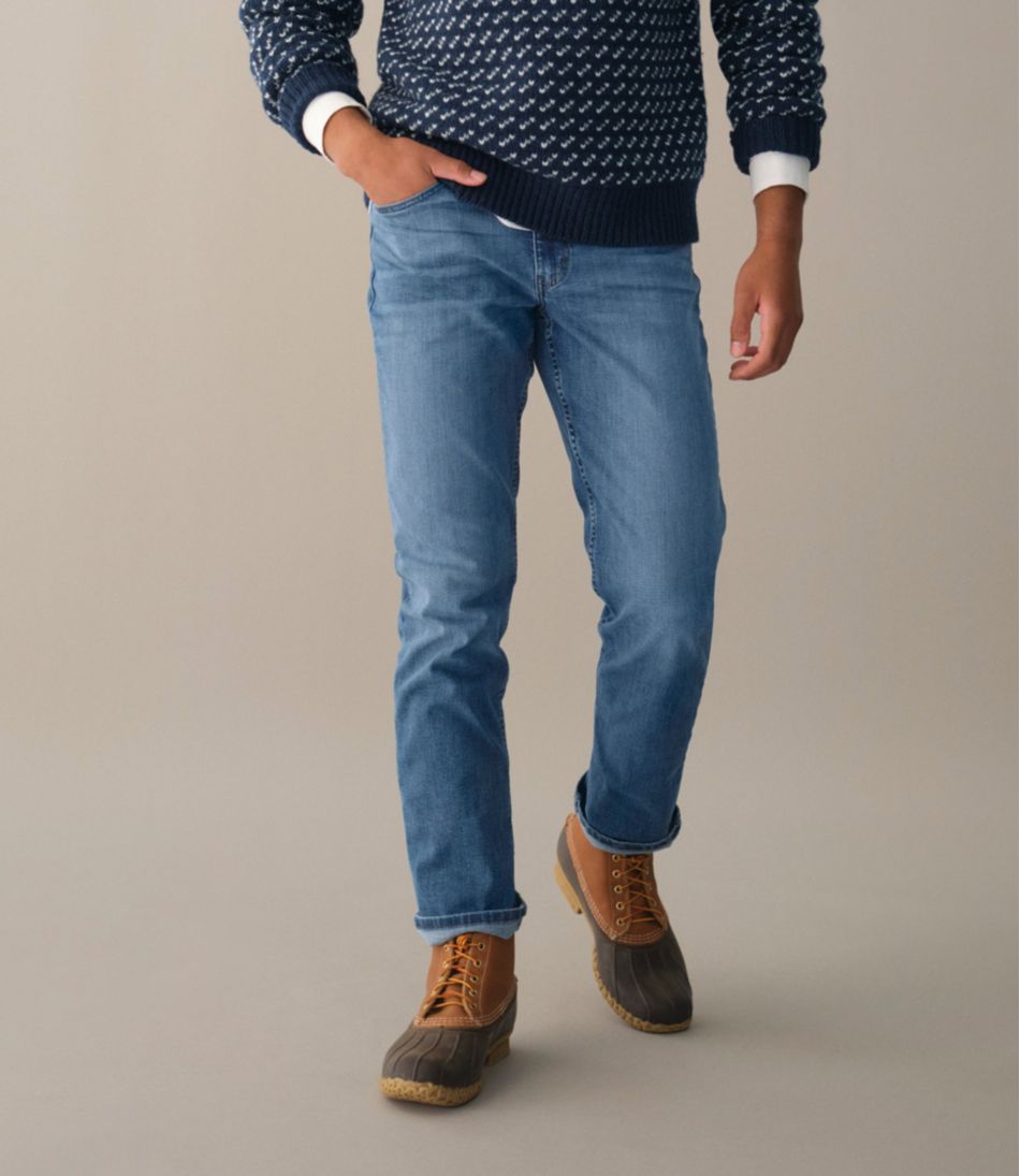 L.L.Bean Men's BeanFlex® Jeans, Standard Athletic Fit, Straight Leg CLOTHING