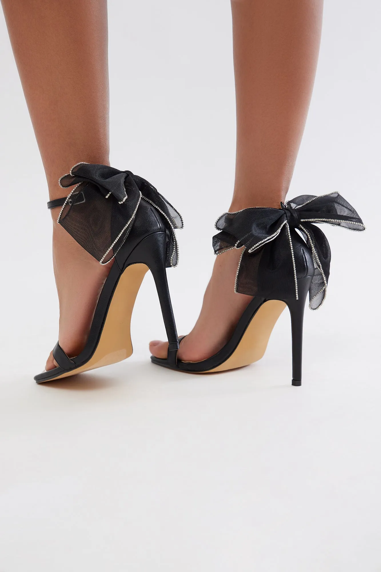 Amberly Bow Heels - Black