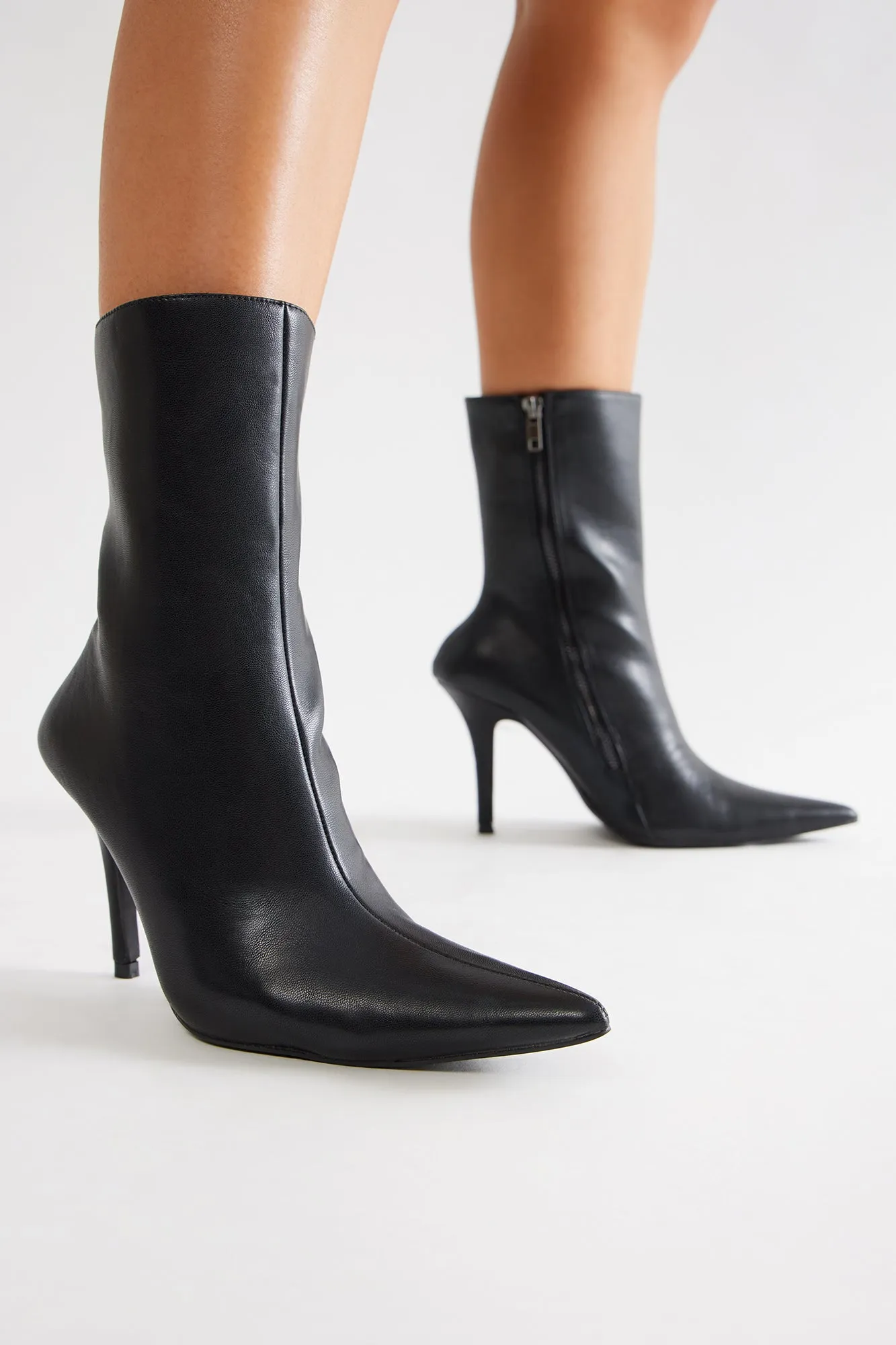 Angelina Heeled Booties - Black