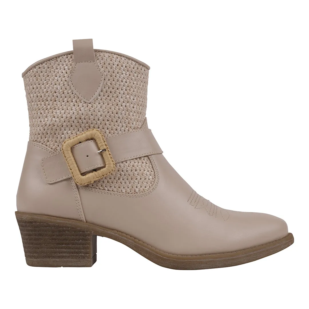 Avery Beige Western Booties