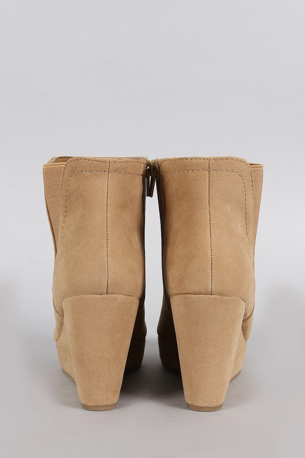 Bamboo Elastic Gores Wedge Booties