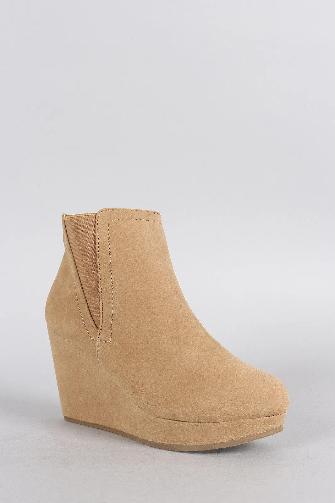 Bamboo Elastic Gores Wedge Booties