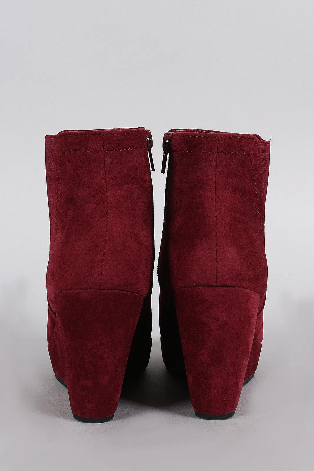 Bamboo Elastic Gores Wedge Booties