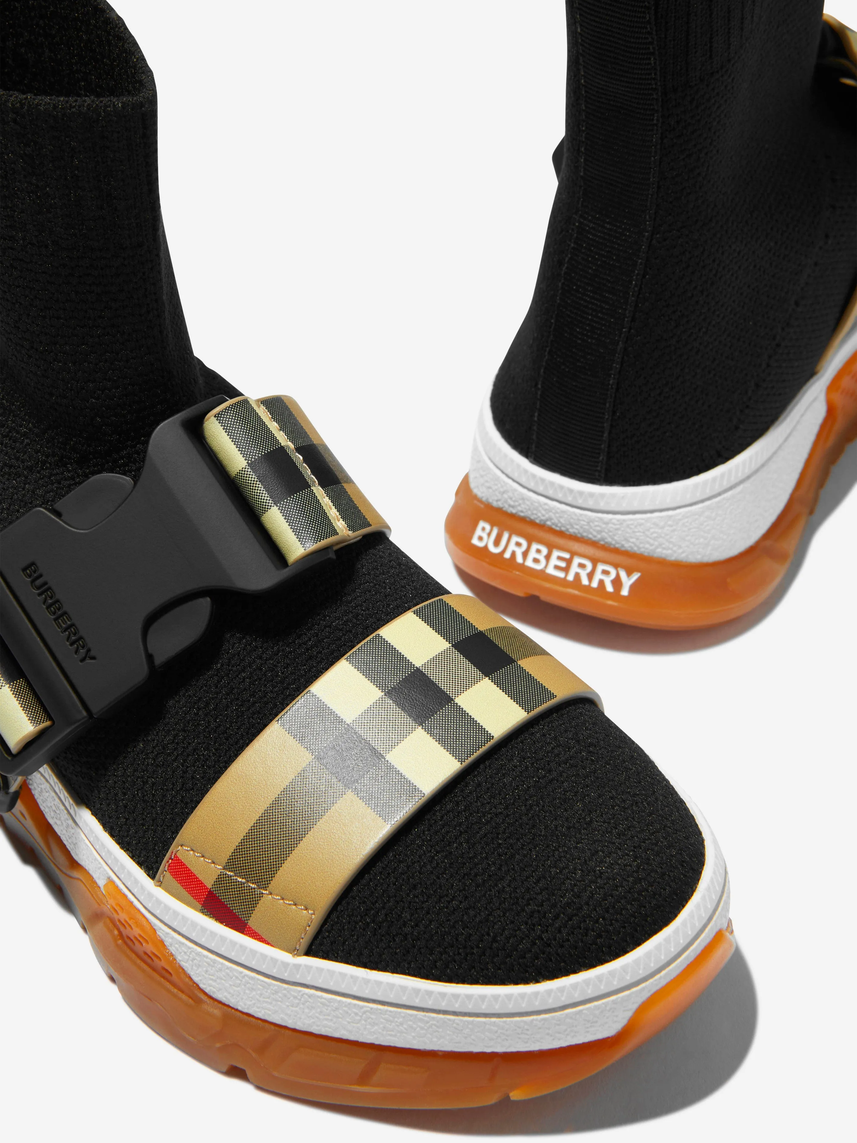 Burberry Unisex Buckled Strap Sock Trainers