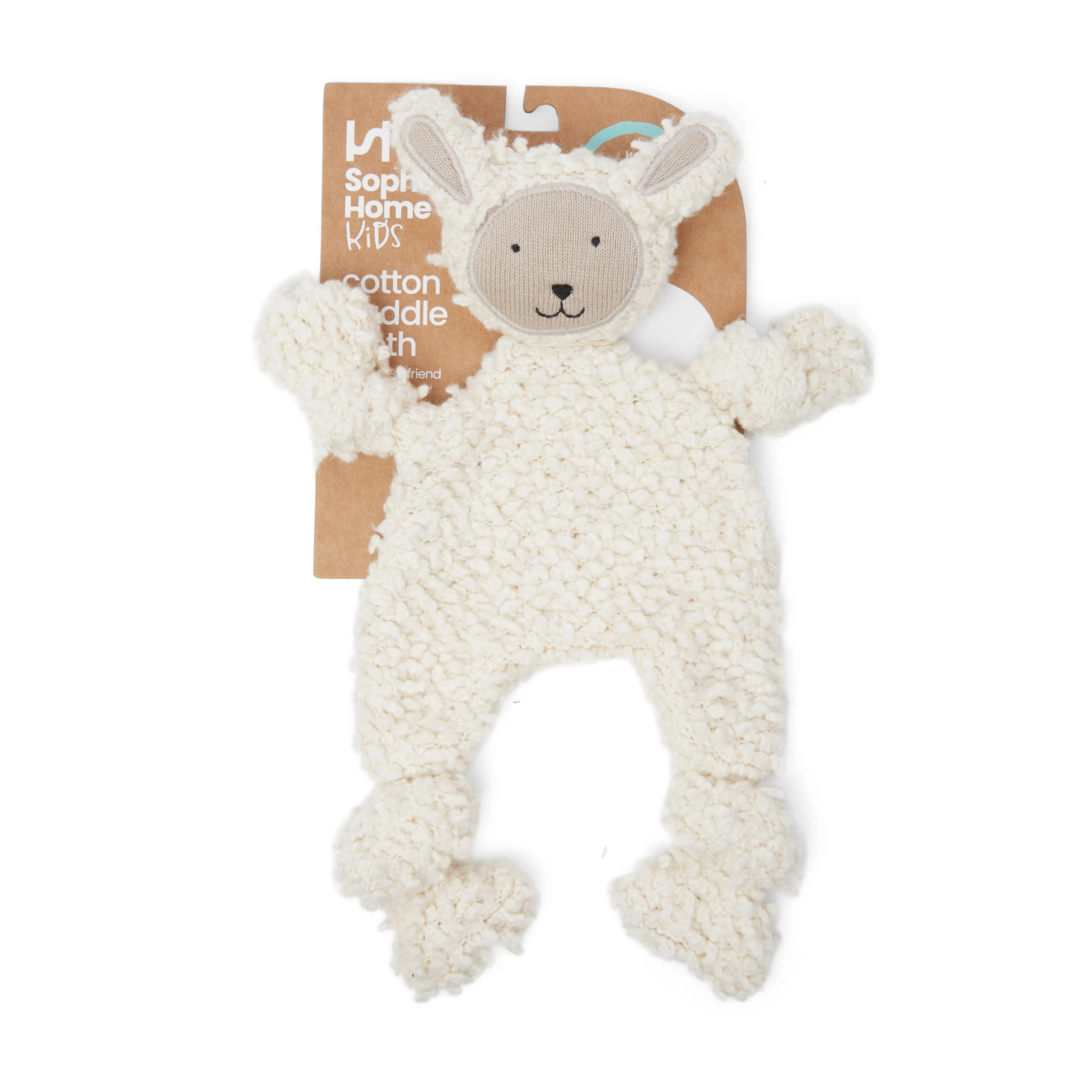 Cotton Knit Baby Comforter Cuddle Cloth: Sheep - Sophie Home