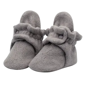 Cozie Fleece Gripper Baby Bootie - Gray