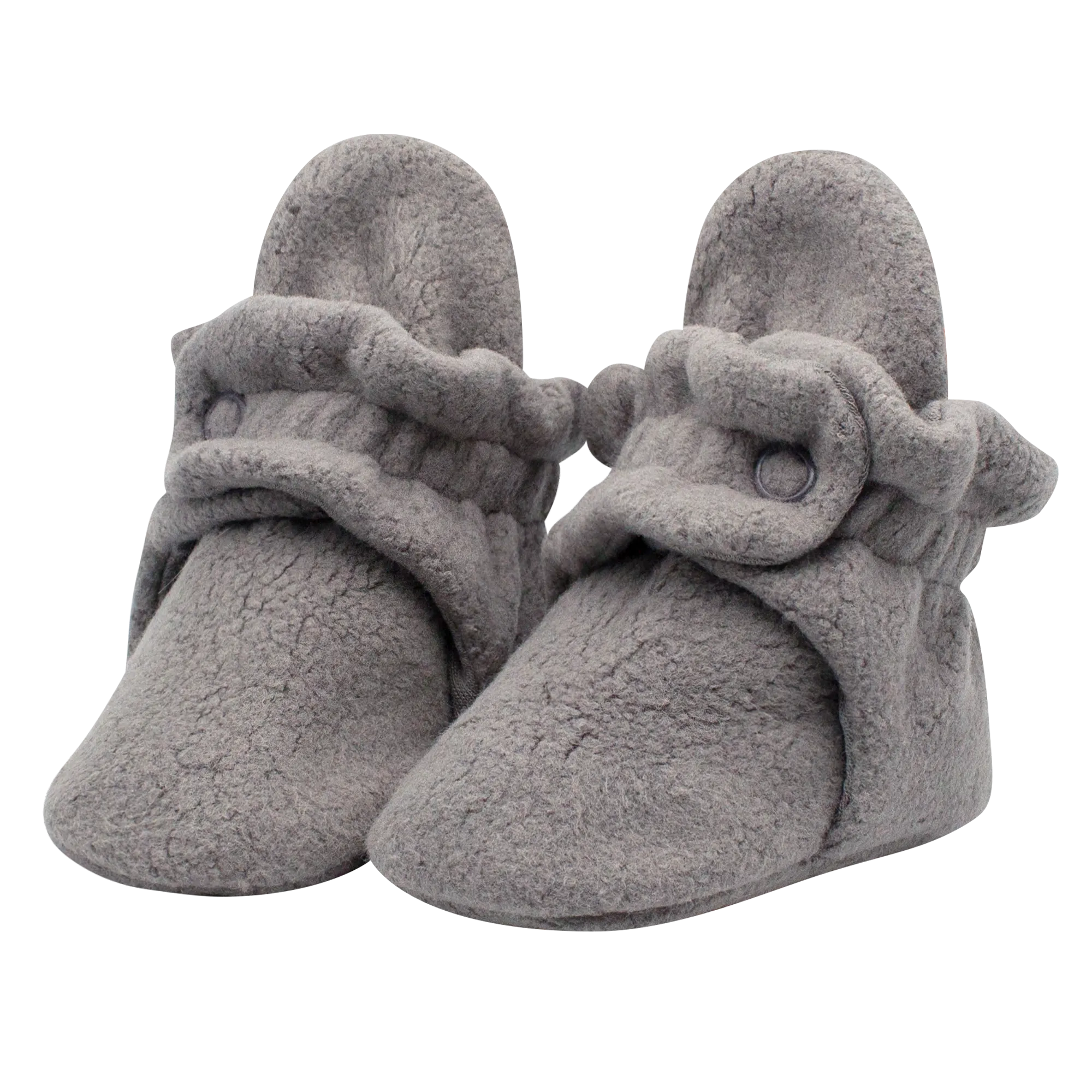 Cozie Fleece Gripper Baby Bootie - Gray