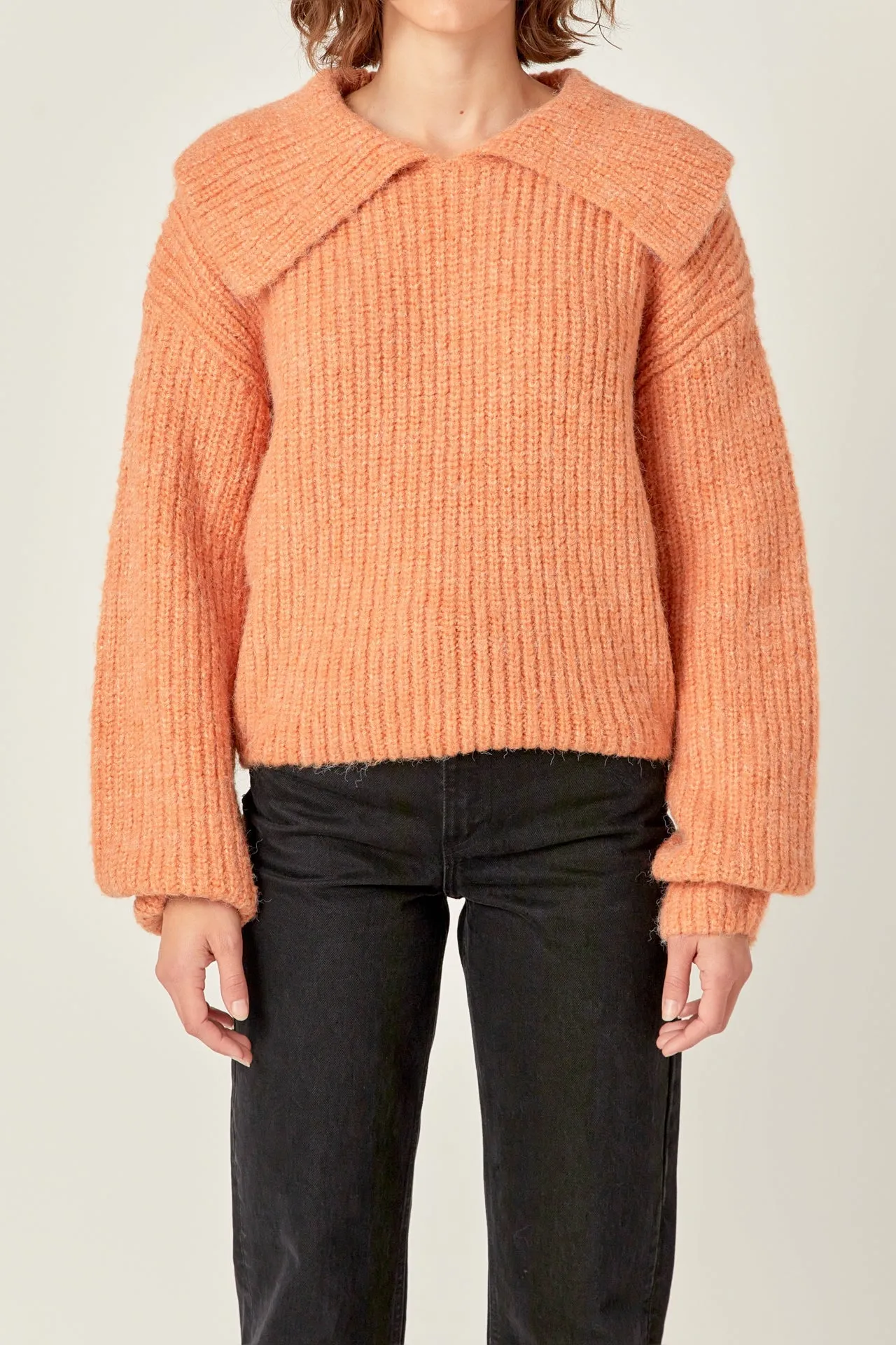 English Factory - Collared Rib Chunky Sweater