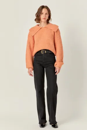 English Factory - Collared Rib Chunky Sweater