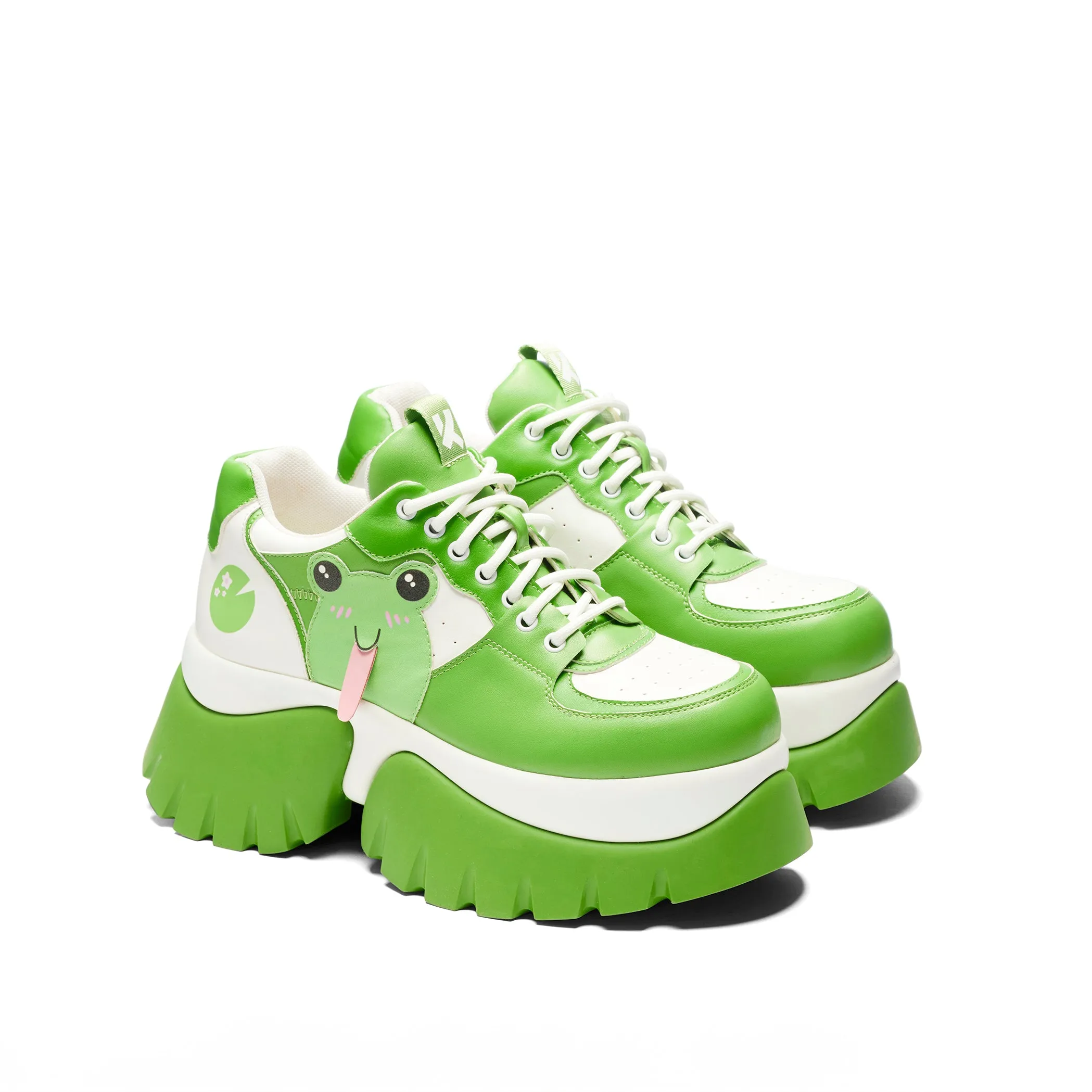 Fwoggy Woggy Says Hi Chunky Trainers - Green